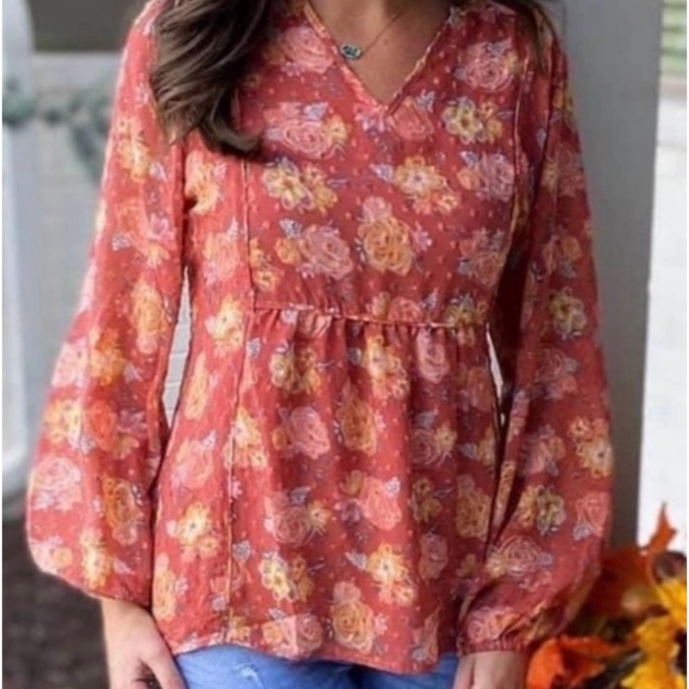 Matilda Jane Wonderment Botanical Beauty Top Swiss Dot‎ Lined Boho Festival Sz M